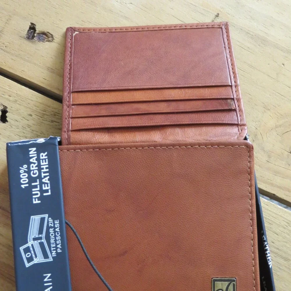 Stone Mountain Full Grain Leather Men's Wallet with RFID protection 12 card slot